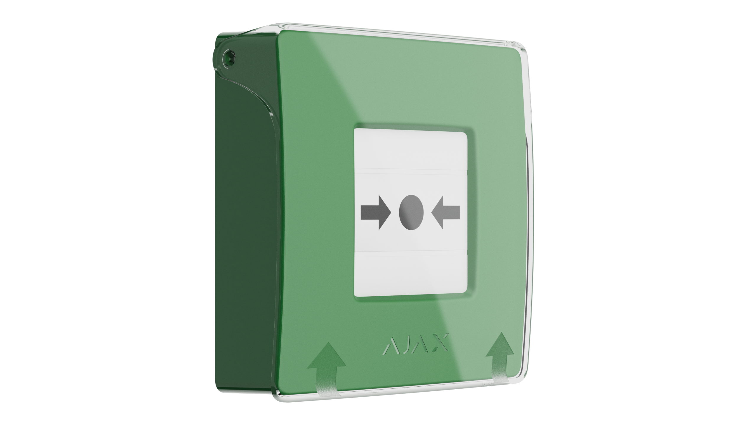 Render - Ajax ManualCallPoint (Green) Jeweller - front angled