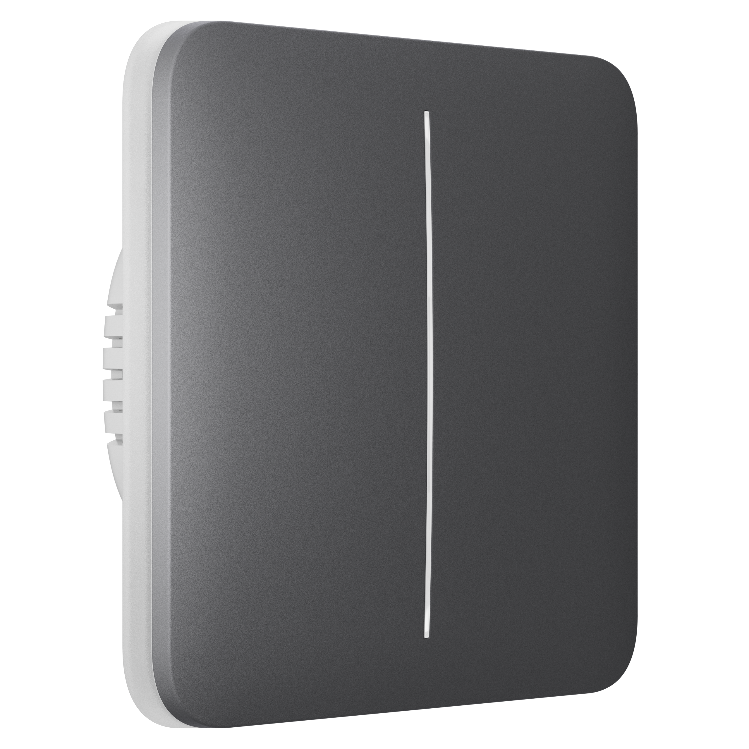 Render – Ajax LightSwitch (2-gang) Jeweller – grey – front 3_4